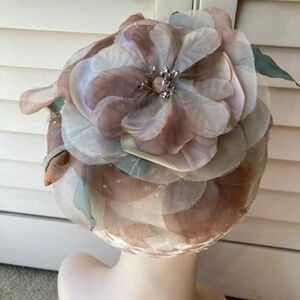 1950's Evelyn Varon Exclusive Straw Pill Box Hat